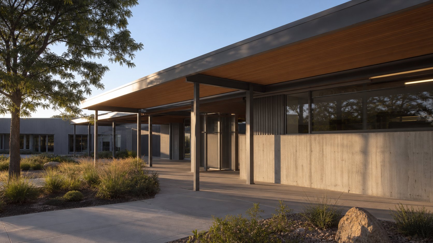 Contemporary educational building illustrating an integrated design process